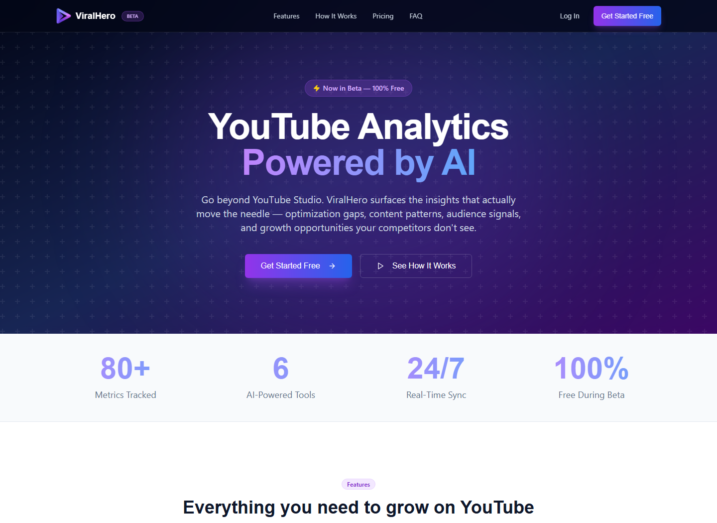 ViralHero website homepage
